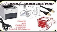 HP LaserJet Networking with Ethernet cable l How to Configure On Networking l HP1320,2015,3052