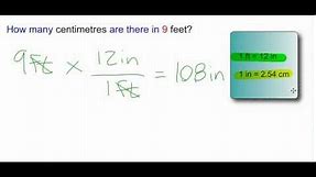 Converting Feet to Centimetres