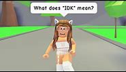 What does "IDK" mean? (meme) ROBLOX