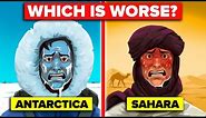 Antarctica vs Sahara - Could You Survive 1 Year In Extreme Temperatures