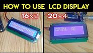 How to use 16x2 and 20x4 LCD Display with Arduino || Liquid Crystal I2C Library Download