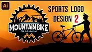 Mountain Bike Logo Design in Adobe Illustrator