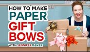 Make Gift Bows from Paper - Cut with a Cricut or by Hand!