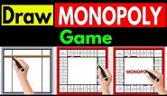 How to Draw Monopoly Board : Make Monopoly Game at Home : Monopoly Game
