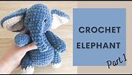 Easy Crochet Elephant (TikTok 2021) Tutorial Part 1 | Free Amigurumi Animal Pattern for Beginners