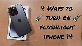 iPhone 14/ Pro Four Ways to Turn Flashlight On and Off