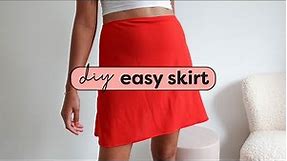 the easiest skirt you will sew ✨ FREE pattern DIY elastic waist skirt