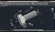 AutoCAD 3D, how to drawing 3D bolt