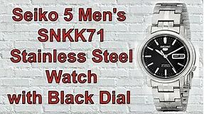 Seiko Men's SNKK71K1 Seiko 5 Automatic Stainless Steel Watch with Black Dial