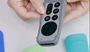 Silicone Apple TV Remote Case Compatible with 2021/2022 Apple TV 4K Remote(2nd/3nd Generation) for Apple TV Remote Case AirTag,Standing Design,Anti-Lost with Remote Lanyard(Blue Nightglow)