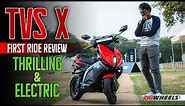 TVS X Electric Scooter First Ride Review | The new best sporty e-scooter? | ZigWheels