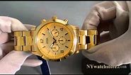 Men's Gold Guess Waterpro Chronograph Watch U15061G2