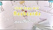 Como hago y uso mis FLASHCARDS | Como hacer flashcards en español