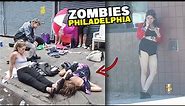 Streets of Philadelphia - a day full of Horrifying Scenes!!! Zombie Philadelphia documentary videos