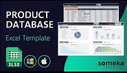 Product Database Template | Excel Spreadsheet to effectively manage product data