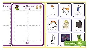 Five Senses Matching Cards