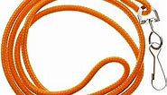 25 Pack - Premium Round ID Badge Neck Lanyards for Card Holders and Name Tags - 36 in Non-Breakaway Heavy Duty Cord & Secure Metal Swivel J Hook Clip by Specialist ID (Orange)