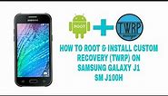 How to root and install custom recovery twrp on samsung galaxy j1 sm j100h