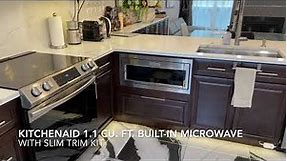 Built-In Low Profile Microwave (KitchenAid, Whirlpool, GE) Slim Trim Kit