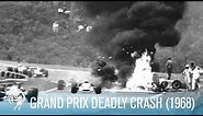 The French Grand Prix: Crash Kills Driver Jo Schlesser (1968) | British Pathé