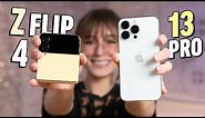 Galaxy Z Flip 4 vs iPhone 13 Pro - Why I'm SWITCHING.. 😍