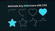 Animate Any SVG icons with CSS Only | SVG Stroke Animation With Html CSS