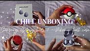 chill unboxing | galaxy buds 2 unboxing, pokemon earbuds case + key chain