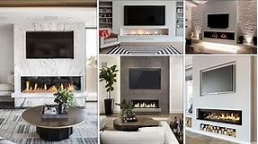 Fireplace design with Tv,Fire Places Ideas with living room Tv,Modern tv Wall units & Tv wall Design