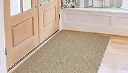 KOZYFLY Boho Rugs for Entryway 3x5 ft Washable Front Door Area Rug Indoor Rubber Backed Kitchen Area Rug Natural Front Porch Mat Cotton Floor Carpet for Entryway Bathroom Living Room Kitchen