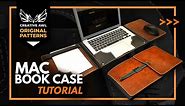 How to make leather Macbook Case. Laptop case tutorial