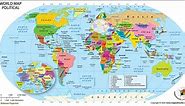 Map of the World with Countries and List