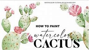 EASIEST way to paint CUTEST watercolor cacti (No stress, just fun!)