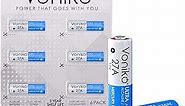 Voniko 27A 12V Alkaline Battery Pack of 6 - Long Lasting 12 Volt A27 Battery for Remote and Doorbells