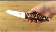 Boning Knife - Hankotsu - with Sculpted Ironwood