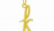 Charm America- Letters A-Z Small Initial Charm Necklace - 14 Karat Gold -Letter Pendant Necklace for Women - Fashion Jewelry
