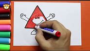 Como Dibujar Figuras Geométricas Triángulo- Dibujos para niños - Draw and Coloring Book for Kids