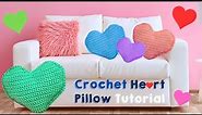 How to Crochet a Heart-Shaped Pillow Tutorial