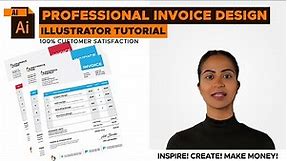 Professional Invoice Design - How to create an invoice template using Adobe Illustrator