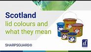 SHARPSGUARD® Lid colours and what they mean – Scotland
