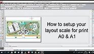How to setup layout scale for print A0 & A1 as professional way