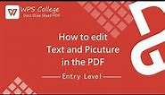 [WPS Office] PDF 2.5: How to edit/delete/move Text, Picture and Layout in PDF [Tutorial]