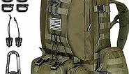 CALUOMATT Large Military Tactical Backpack for Men, 40-50L Military Backpack for Men and Women, Bug out Bag Army 3 Days Assault Pack Bag Rucksack with Molle System
