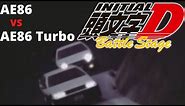 Initial D Battle Stage AE86 vs AE86 Turbo HD (CC)