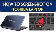 How to Screenshot on Toshiba Laptop | Techy Door
