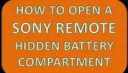 How To Open A Sony Remote (Instructions On Changing Batteries On Sony Remote Control)