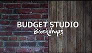 Budget Studio backdrops // $40 Brick & Wood backgrounds