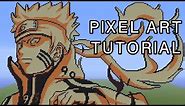 Minecraft Pixel Art Tutorial - Naruto Bijuu Mode