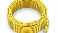 Maximm Cat 6 Ethernet Cable 100 Ft,Cat6 Cable, LAN Cable, Internet Cable, Patch Cable and Network Cable - UTP (Yellow) 100 Feet ethernet Cord