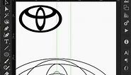 Toyota Logo Design with Golden Ratio - Adobe Illustrator #shorts - Design.lk