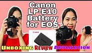 CANON LP-E10 BATTERY FOR EOS | Unboxing | Review | Application | Shopee